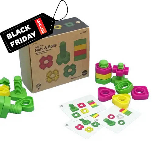 Гра-заняття для розвитку моторики Болти та гайки з картками EDX Education, фото 1