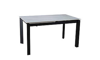 Стіл ЛАРС білий мат 1200/1700×750 чорні ноги