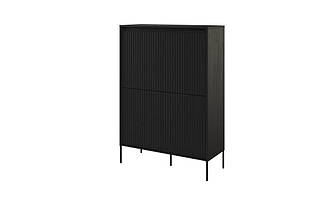 Комод 4д Тренд високий чорний з підсвіткою