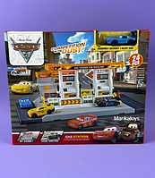 Паркінг-заправка "Тачки: Блискавка Маквін" MH-186, 24 елементи, машинка, наліпки, у коробці
