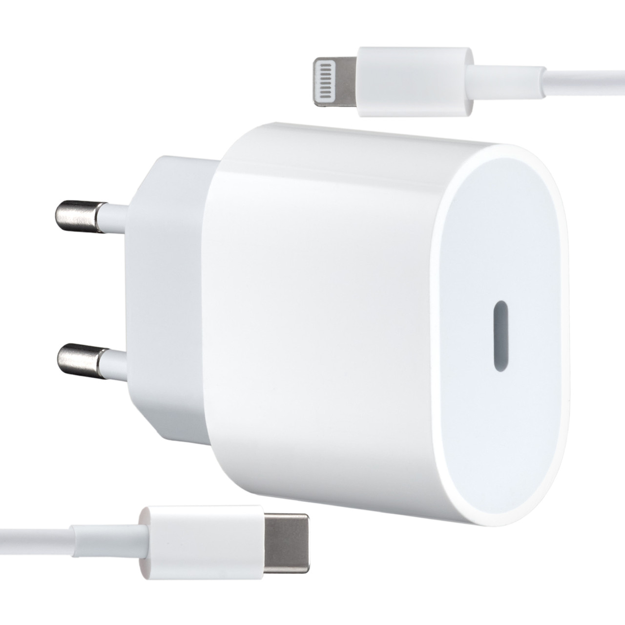 МЗП Apple 20W USB-C Power Adapter With Cable Type-C to Lightning High c0py Білий, фото 1