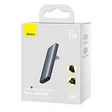 МЗП Baseus GaN5 Pro Ultra-Slim Fast Charger C + U 65W (Overseas Edition) Сірий, фото 2