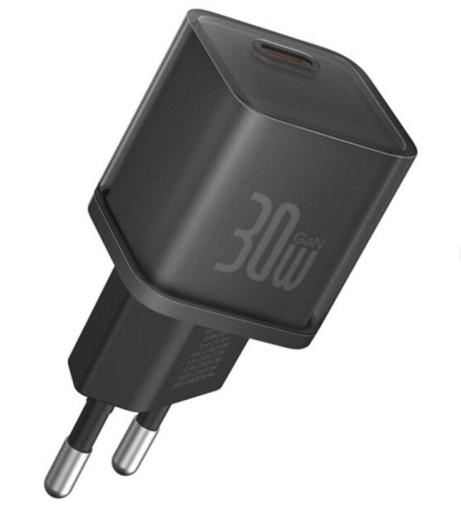 МЗП Baseus GaN5S Fast Charger 1C 30W EU Cluster Чорний, фото 1