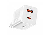 МЗП Baseus Super Si Pro Quick Charger C + U 30W EU Білий, фото 3