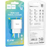 МЗП Hoco C106A Leisure single port charger ( EU ) Білий, фото 3