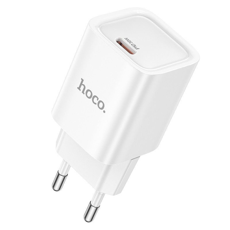 МЗП Hoco C148A Charm single port PD30W charger(EU) Білий, фото 1