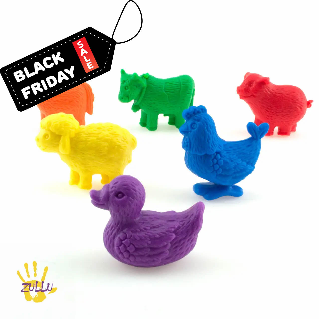 Набір фігурок для сортування "Ферма" - 6 шт. EDX education, фото 1