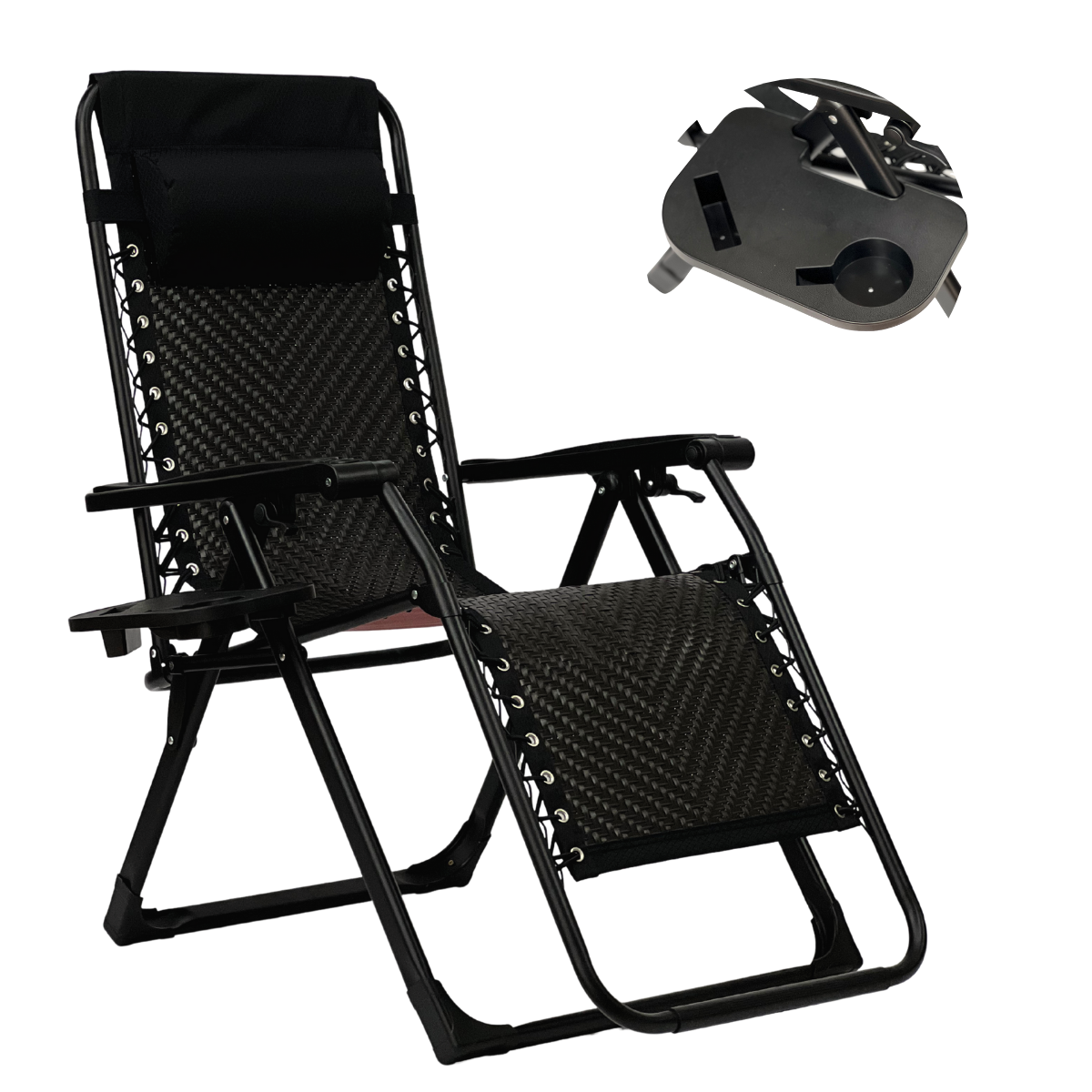 Крісло-шезлонг | LEOBRO LB-ZGC-G2-RB | Brown Rattan | преміум комфорт | регульоване