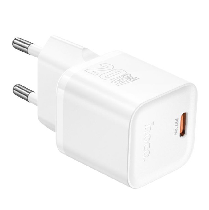 МЗП Hoco N64 Ingenious single port PD20W charger(EU) Білий, фото 1