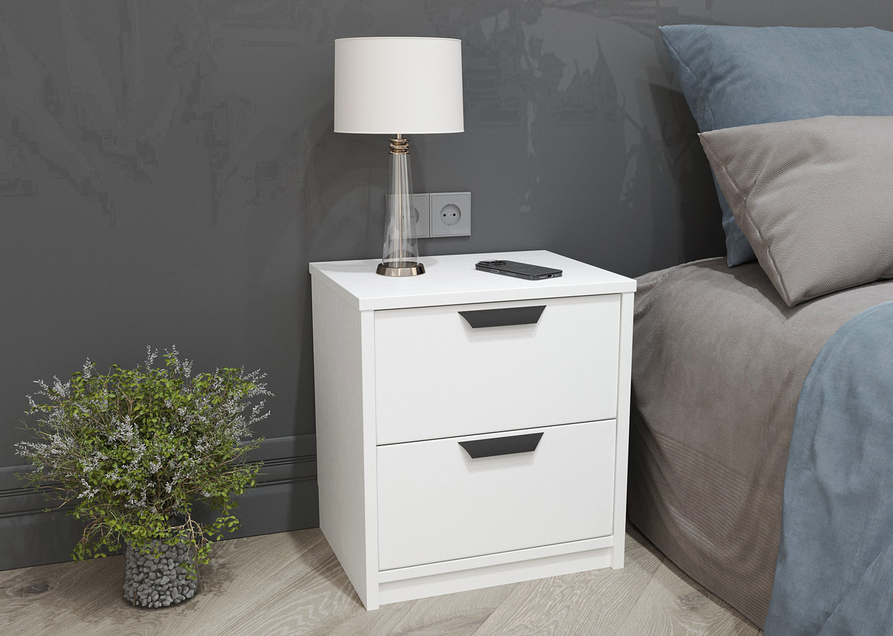 Тумба приліжкова T-203 Ш 450 х В 490 х Г 356 мм Білий, фото 1
