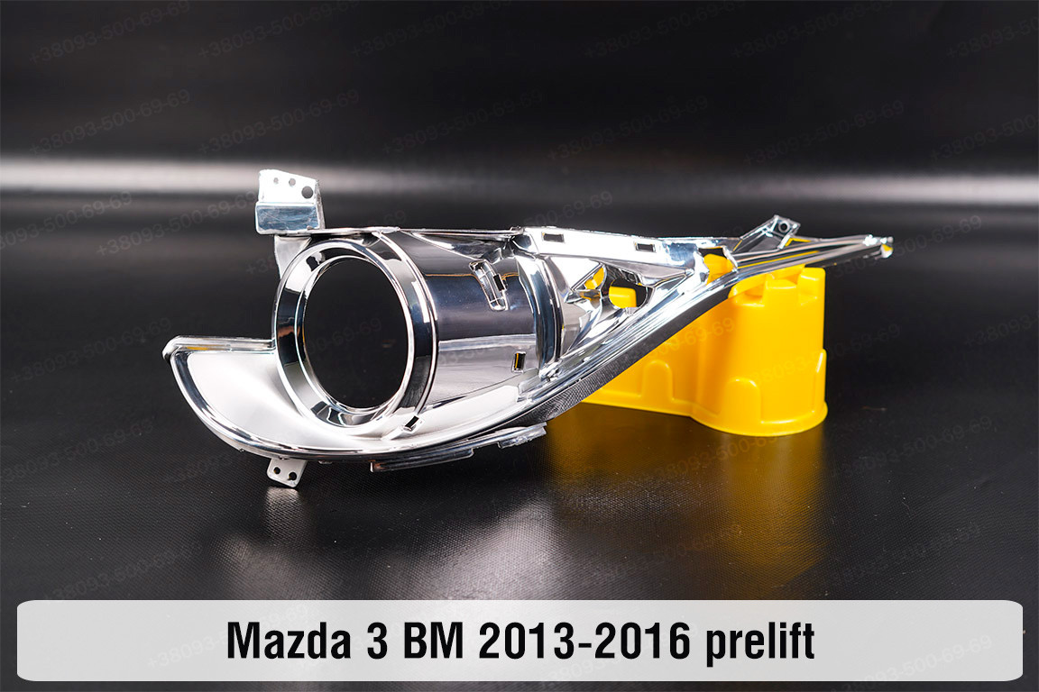 Хромована маска Mazda 3 BM (2013-2016) дорест ліва, фото 1