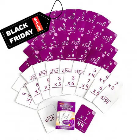 Набір карток з прикладами на множення і ділення (52 штуки) Lakeshore, фото 1