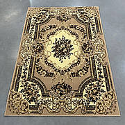 Килим 3*4 бежевий з квітами GOLD 047/12