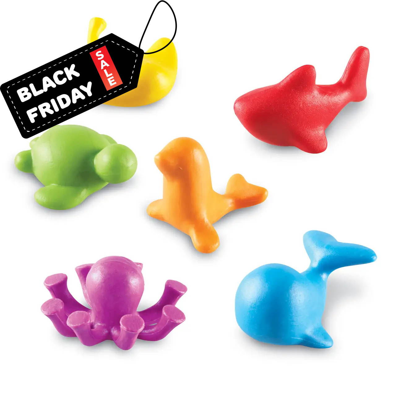 Набір фігурок для сортування "Мешканці океану" (6 шт) Learning Resources, фото 1