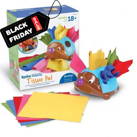 Тактильна іграшка-сортер із хустками Їжачок Спайк Learning Resources, фото 1