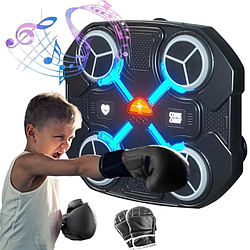 Настінний боксерський тренажер Bluetooth із підсвіткою інтерактивна музична мішень для боксу 4 секції світлодіодна панель