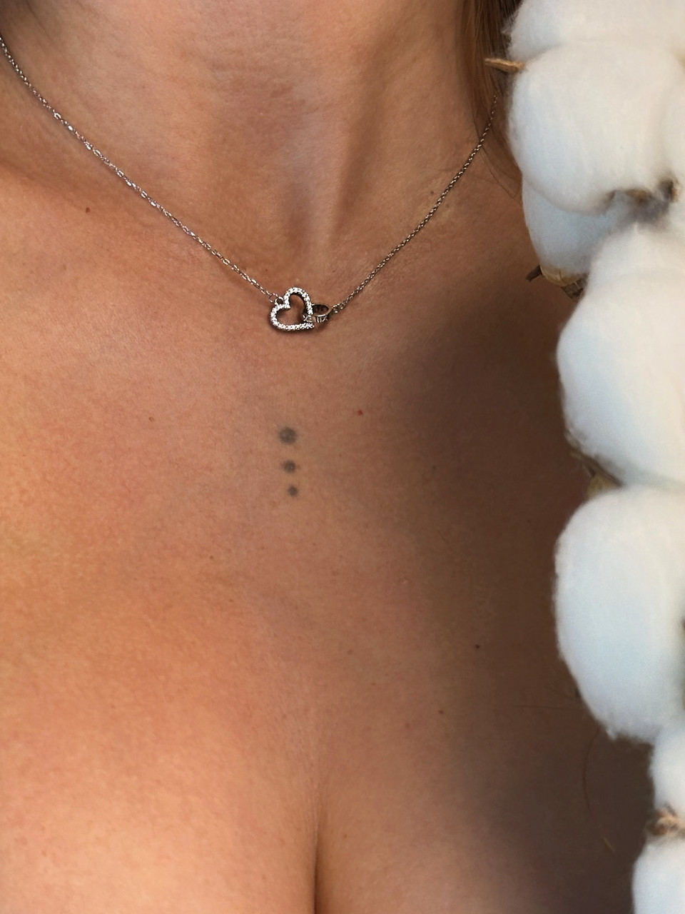 Срібна підвіска Час Кохання з серцем і колом з римськими цифрами, позолота або родій, довжина 40+5 см, фото 1