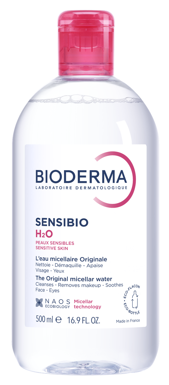Біодерма Сенсібіо H2O міцелярний лосьйон Bioderma Sensibio H2O solution micellaire 500 мл