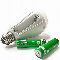 Акумуляторна лампочка в патрон 20 Вт, Е27 + 2 акумулятори 18650, J920 / Підвісна аварійна лампочка
