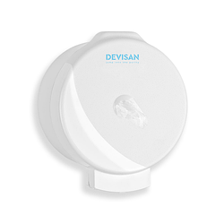 Диспенсер тримач міні пластиковий для туалетного паперу с центральним витягом білий корпус