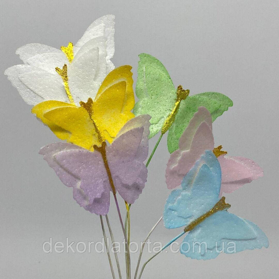 Вафельний декор "Метелики мікс" 7 шт