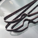 Металеві вішалки плічки 41 см бронзові для одягу 5 шт упаковка, фото 4