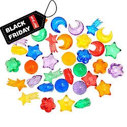 Прозорі фігурки Космос (36 шт.) для сортування, рахунку та сенсорних ігор