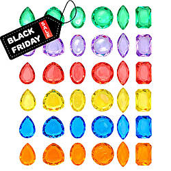 Прозорі фігурки Дорогоцінне каміння (36 шт.) для сортування, рахунку та сенсорних ігор