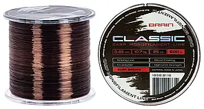 Леска Brain Classic Carp Line (dark brown) 600m 0.35mm 25lb 10.7kg