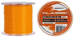 Леска Brain Classic Carp Line (solid orange) 600m 0.35mm 25lb 10.7kg
