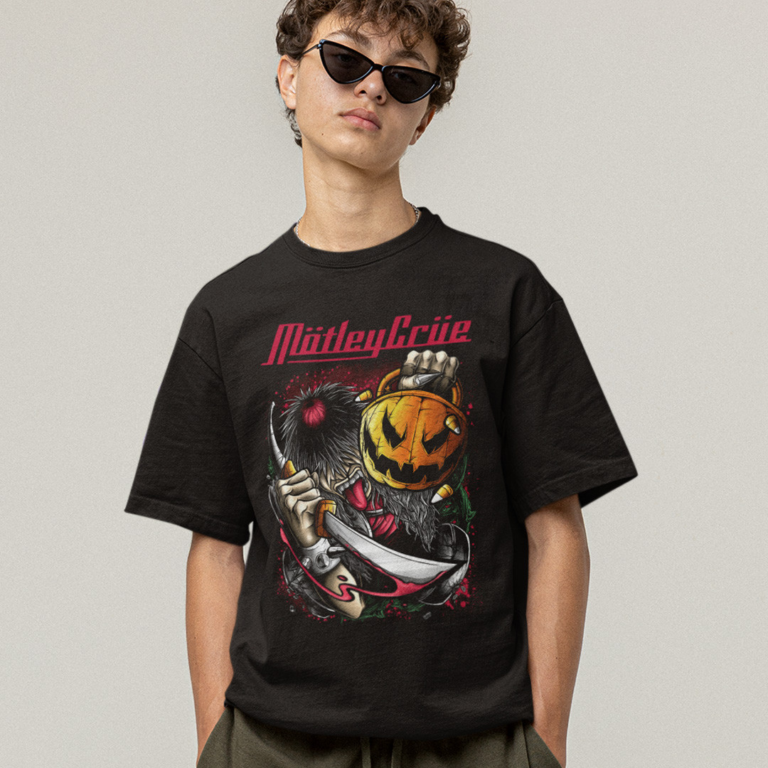 Футболка унісекс Motley Crue (Halloween Pumpkin) XS чорний, фото 1