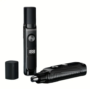 Тример для носа та вух з акумулятором LED дисплеєм ST-001 чорний