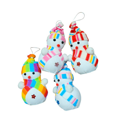 Новорічні прикраси, підвісний декор Сніговик 14. см