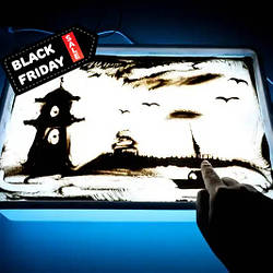 Пластиковий планшет з LED підсвіткою для малювання піском (39*27*9 см) Sensory Toys