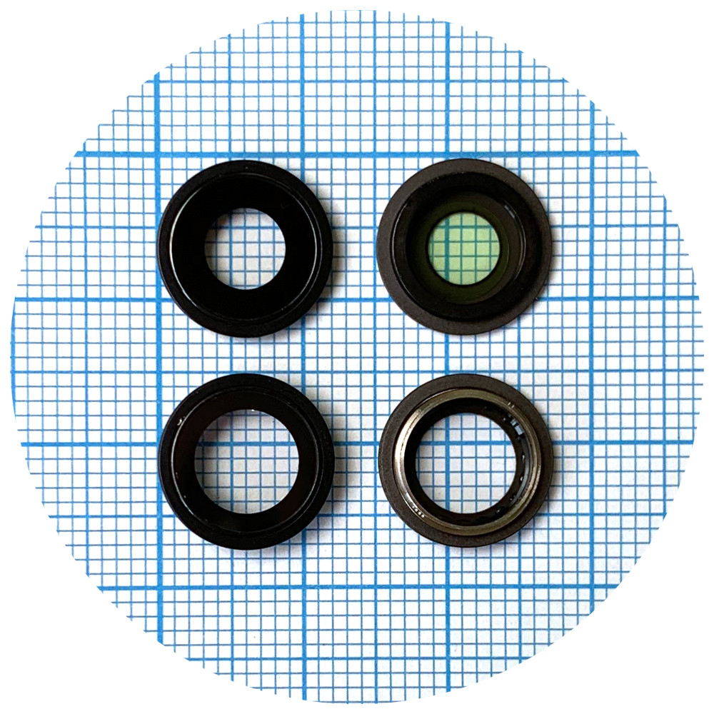 Скло камери Apple iPhone 12, iPhone 12 Mini (з чорним кільцем - 2 шт), фото 1