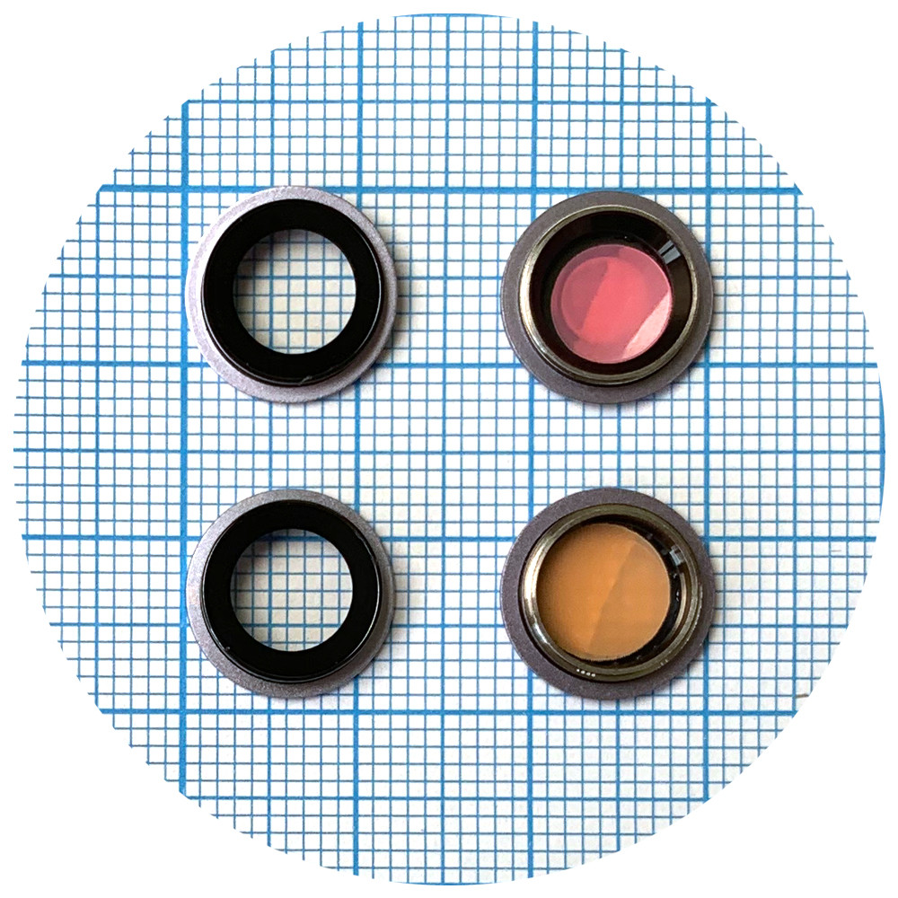 Скло камери Apple iPhone 11 (з фіолетовим кільцем - 2 шт), фото 1