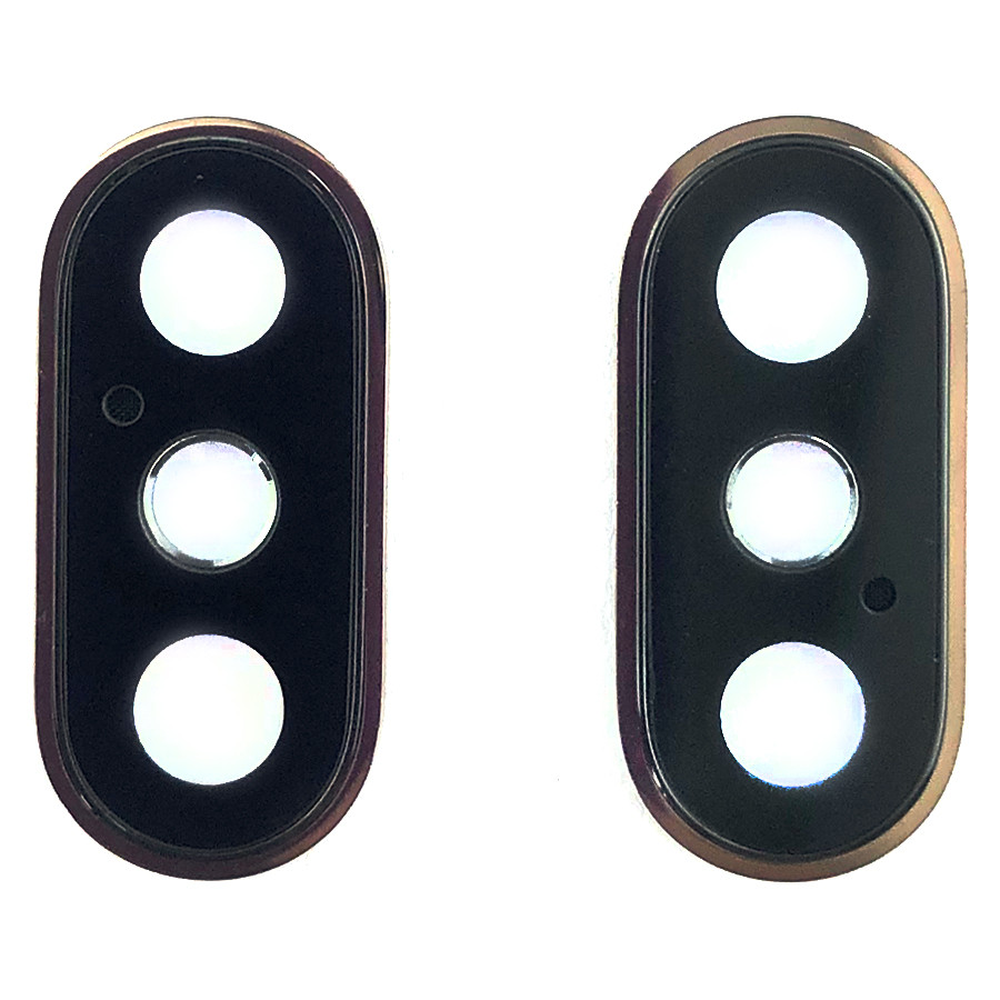 Скло камери Apple iPhone XS, iPhone XS Max (у золотистій рамці), фото 1