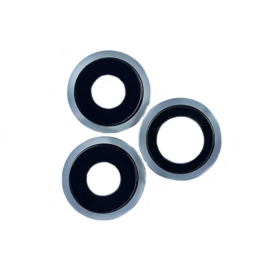 Скло камери Apple iPhone 11 Pro, iPhone 11 Pro Max (з білим кільцем - 3 шт), фото 1