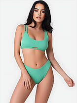 ОПТ Купальник топом рубчик Z.Five 9350 м'ятний 36-44 на 42 44 46 48 50 розмір, фото 2