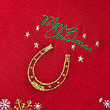 Подушка декоративна 50х50 см різдвяна Кінь Якість IDEIA, символ 2026 року червона, фото 6