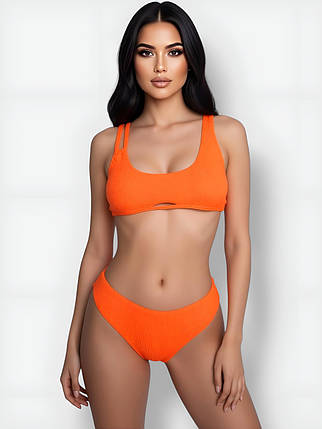 ОПТ Купальник топом рубчик Z.Five 9350 помаранчевий 36-44 на 42 44 46 48 50 розмір, фото 1