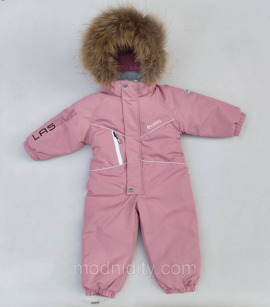 Зимовий дитячий суцільний термо комбінезон для дівчинки "Неля" на 2 4 роки, фото 1