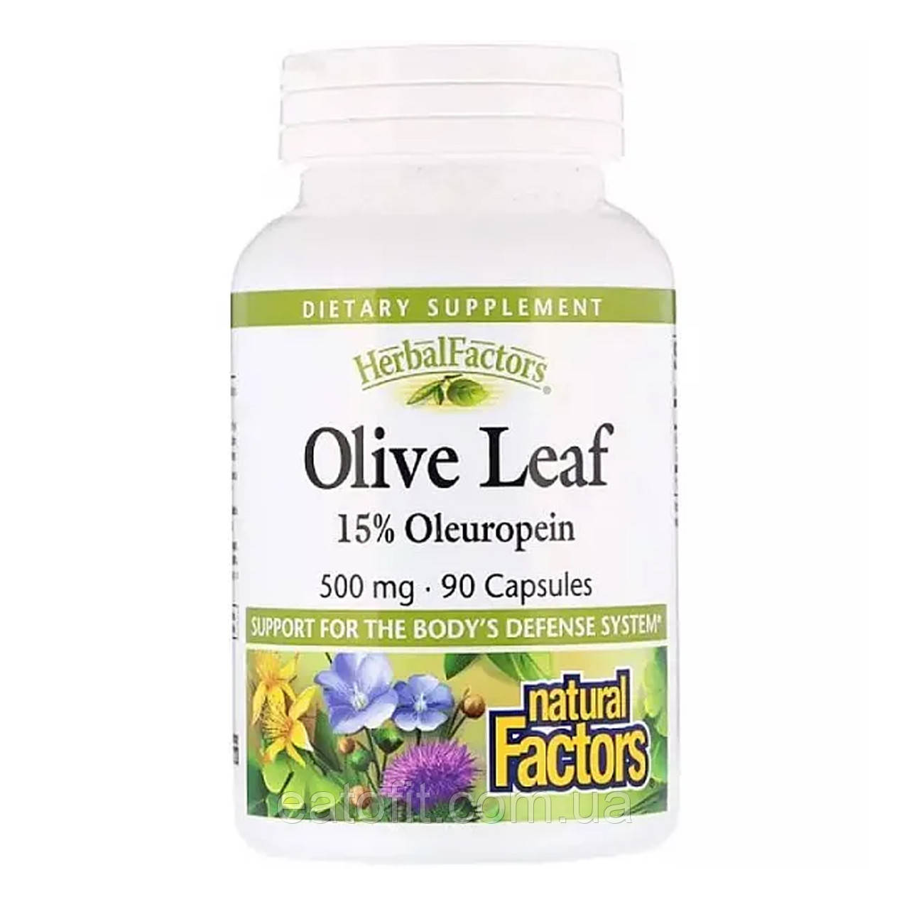 Екстракт оливкового листя (Olive Leaves) 500 мг 90 капсул NFS-04570, фото 1