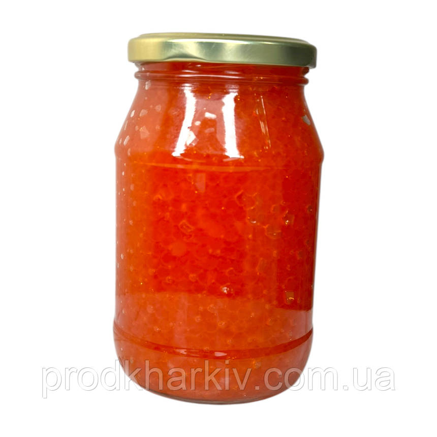 Ікра червона лососева (імітація) "Рибанов" 440 грамів (Скло + кришка)., фото 1