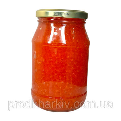 Ікра червона лососева (імітація) "Рибанов" 440 грамів (Скло + кришка)., фото 2