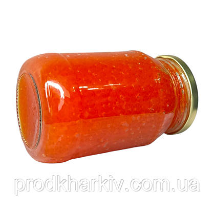 Ікра червона лососева (імітація) "Рибанов" 440 грамів (Скло + кришка)., фото 4