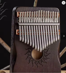 Калімба з дерева 17 язичків чорний колір