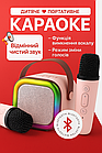 Дитяче міні караоке з двома бездротовими мікрофонами та RGB-підсвіткою з Bluetooth колонкою колонка-караоке Рожева, фото 2