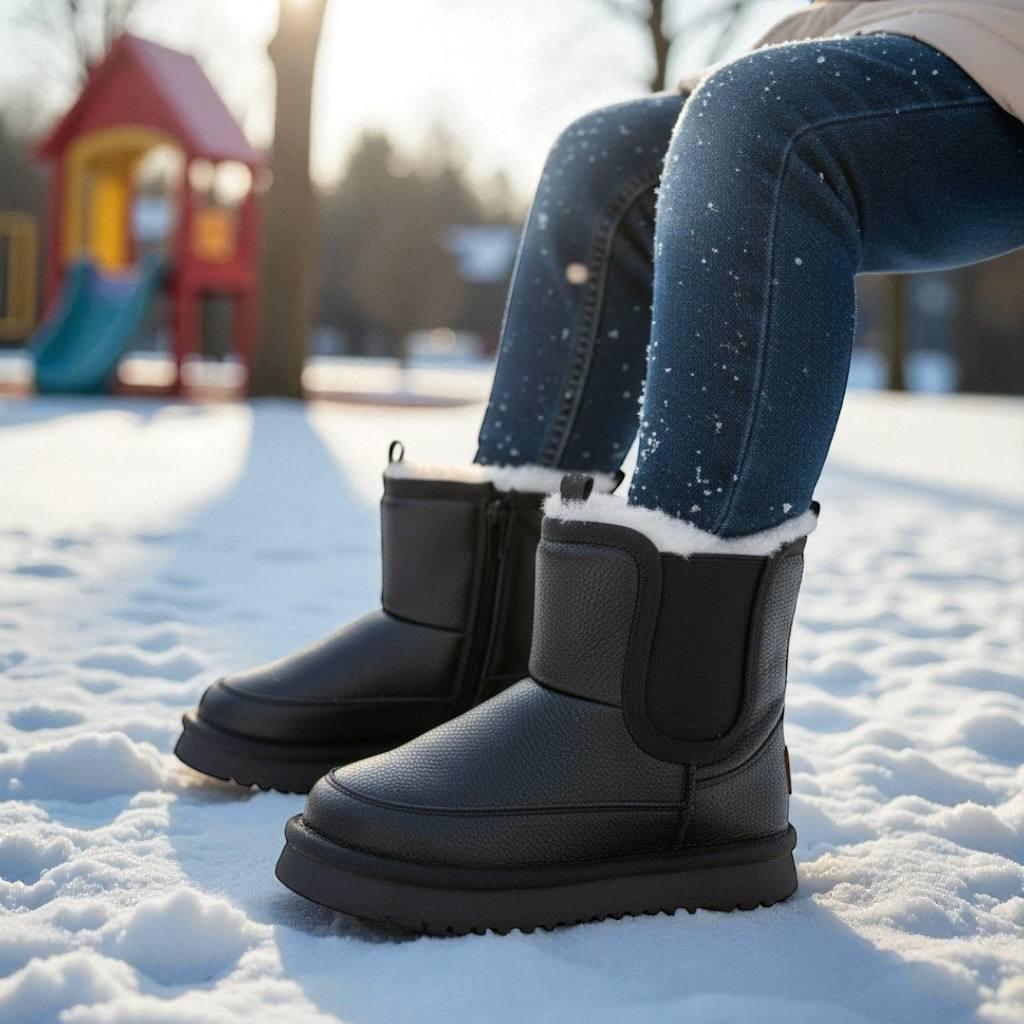 Зимняя детская обувь, дутики, ботиночки на девочку, сапоги на девочек, на овчине, на лепучке. Размер: 37, фото 1