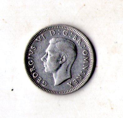 Велика Британія › Король Георг VI  6 пенсів 1937 рік Срібло 0.500, 2.83g, ø 19.3mm №1967, фото 1